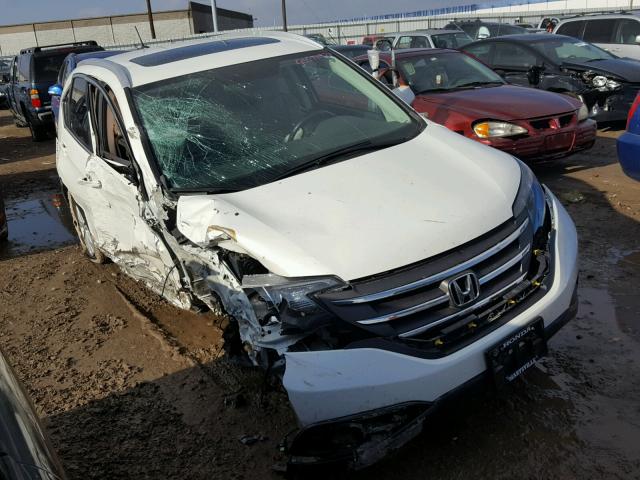 5J6RM4H70EL013948 - 2014 HONDA CR-V EXL WHITE photo 1