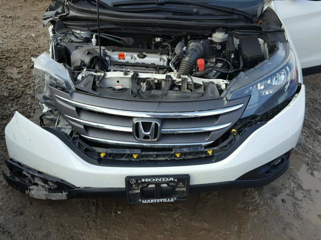 5J6RM4H70EL013948 - 2014 HONDA CR-V EXL WHITE photo 7