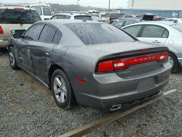 2C3CDXBGXCH123345 - 2012 DODGE CHARGER SE GRAY photo 3