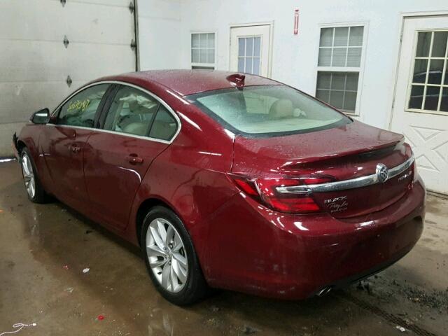 2G4GS5GX9G9115085 - 2016 BUICK REGAL PREM MAROON photo 3