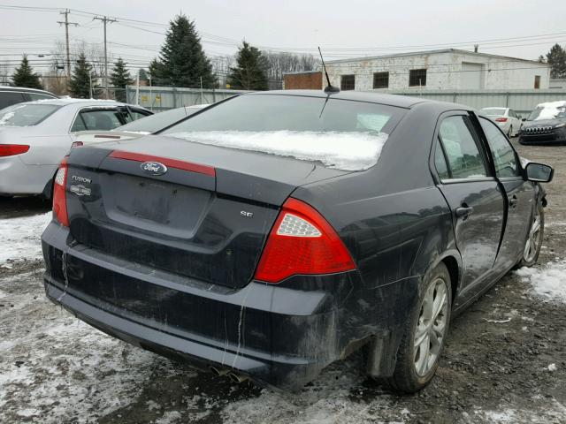 3FAHP0HA5CR379891 - 2012 FORD FUSION SE BLACK photo 4