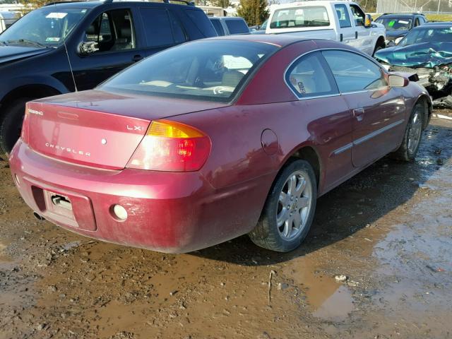 4C3AG52H02E131731 - 2002 CHRYSLER SEBRING LX RED photo 4