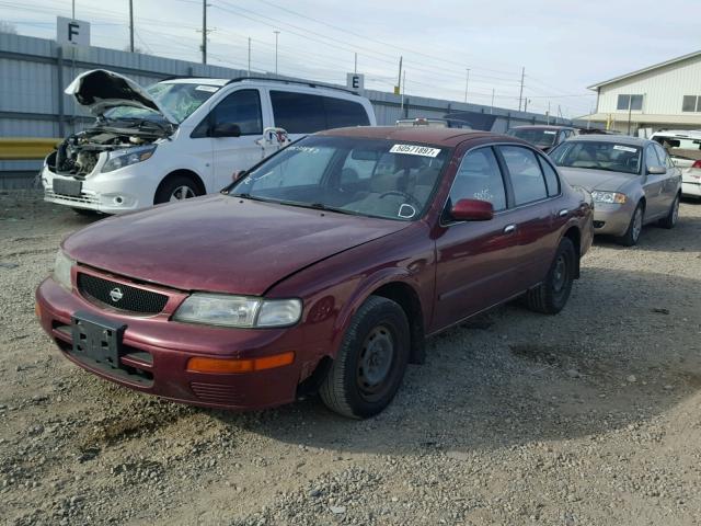 JN1CA21D7ST618864 - 1995 NISSAN MAXIMA GLE MAROON photo 2