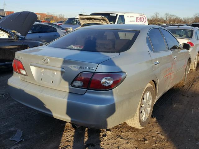 JTHBA30G645030308 - 2004 LEXUS ES 330 SILVER photo 4