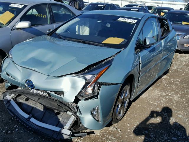 JTDKARFU0H3045115 - 2017 TOYOTA PRIUS TEAL photo 2