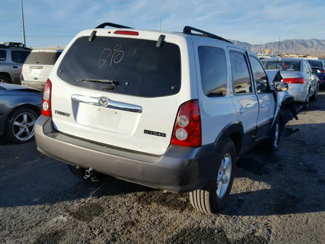 4F2CZ041X5KM38817 - 2005 MAZDA TRIBUTE S WHITE photo 4