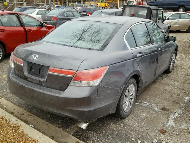 1HGCP2F36CA131360 - 2012 HONDA ACCORD LX GRAY photo 4