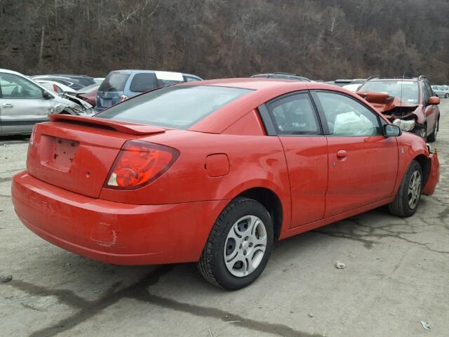 1G8AN12F54Z150372 - 2004 SATURN ION LEVEL RED photo 4