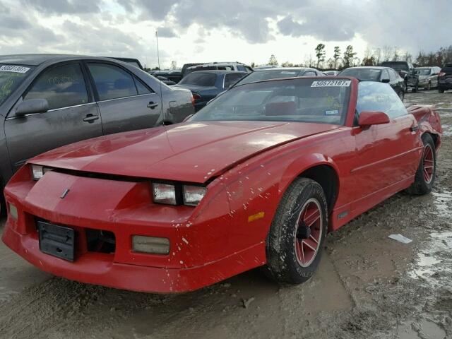 1G1FP31E0KL153635 - 1989 CHEVROLET CAMARO RED photo 2