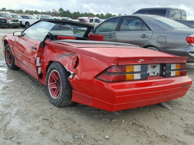 1G1FP31E0KL153635 - 1989 CHEVROLET CAMARO RED photo 3