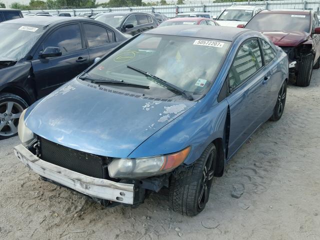 2HGFG12666H540293 - 2006 HONDA CIVIC LX BLUE photo 2