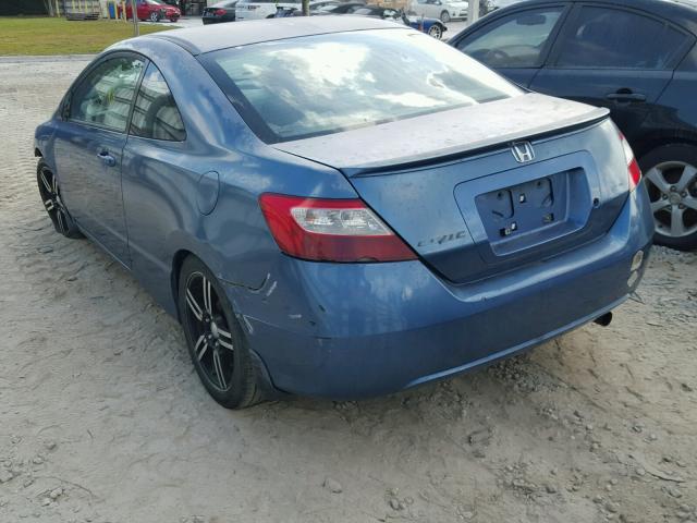 2HGFG12666H540293 - 2006 HONDA CIVIC LX BLUE photo 3