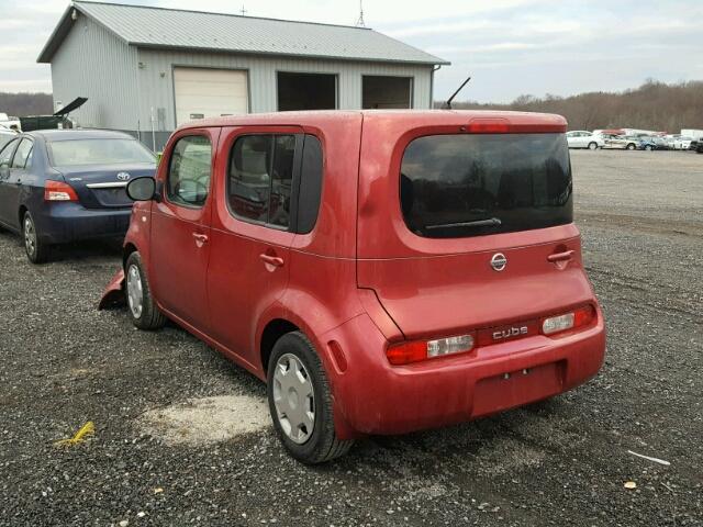 JN8AZ28R89T122291 - 2009 NISSAN CUBE BASE RED photo 3