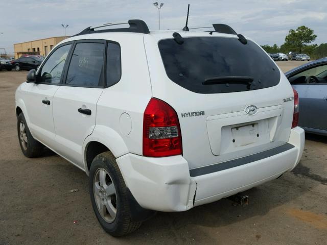 KM8JM12B55U068920 - 2005 HYUNDAI TUCSON GL WHITE photo 3