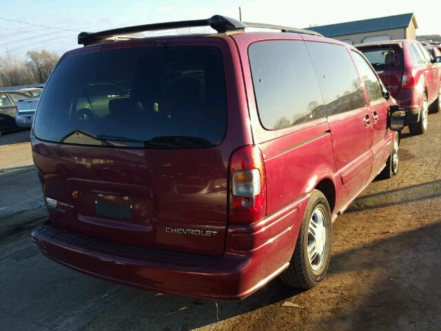 1GNDX13E14D111771 - 2004 CHEVROLET VENTURE LU RED photo 4