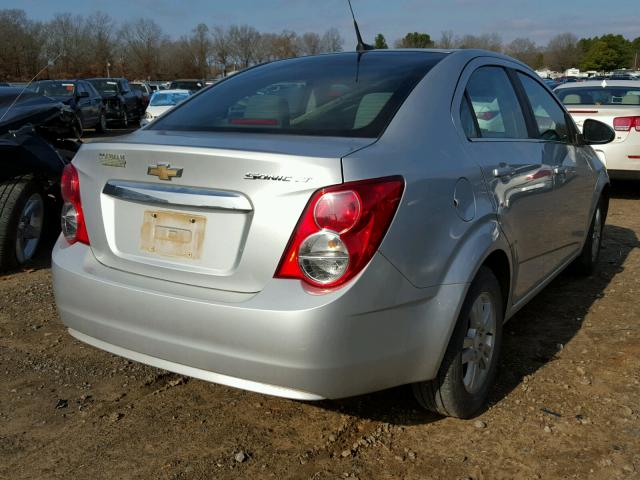 1G1JC5SH8D4141840 - 2013 CHEVROLET SONIC LT SILVER photo 4