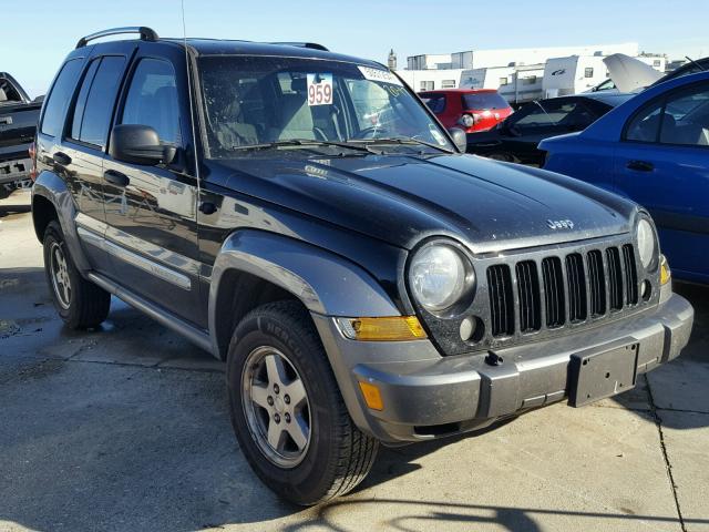 1J4GL48K36W146766 - 2006 JEEP LIBERTY SP BLACK photo 1