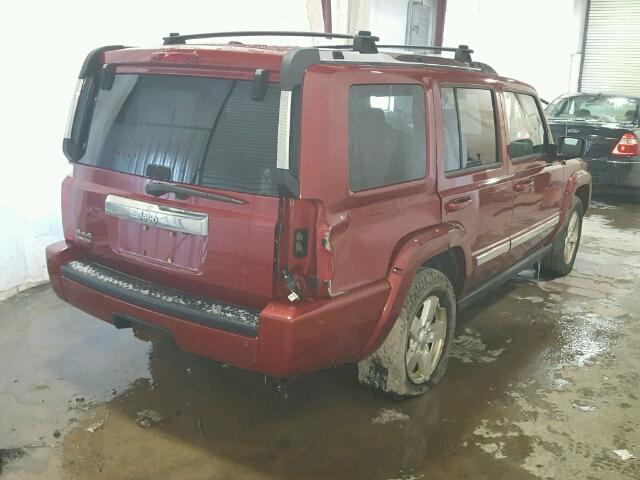1J8HG58N76C106019 - 2006 JEEP COMMANDER MAROON photo 4