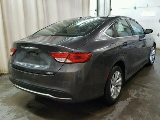 1C3CCCAB6FN725964 - 2015 CHRYSLER 200 LIMITE CHARCOAL photo 4