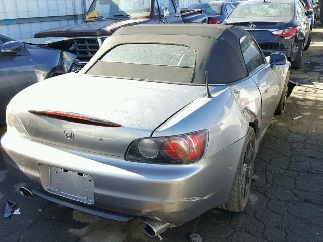 JHMAP11433T006934 - 2003 HONDA S2000 SILVER photo 4