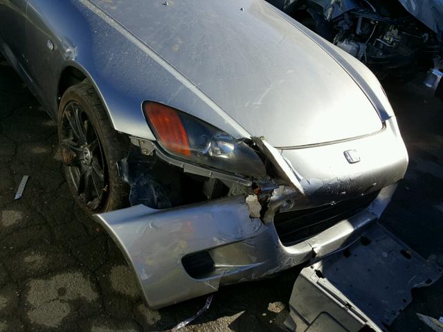 JHMAP11433T006934 - 2003 HONDA S2000 SILVER photo 9