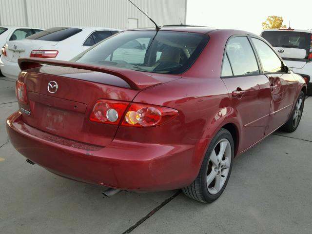 1YVHP80C255M67707 - 2005 MAZDA 6 I RED photo 4