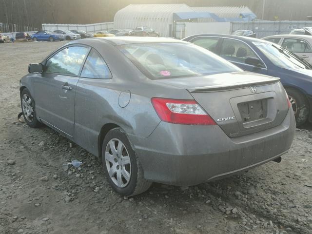 2HGFG12627H558453 - 2007 HONDA CIVIC LX GRAY photo 3