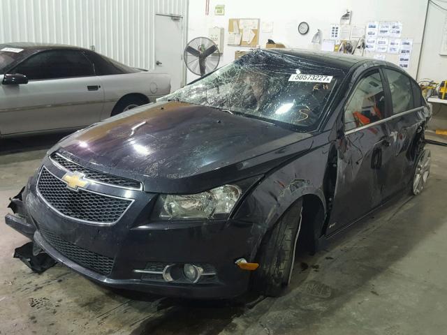 1G1PH5SC2C7188228 - 2012 CHEVROLET CRUZE LTZ BLACK photo 2