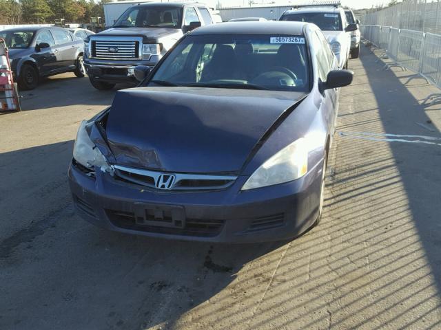 1HGCM56187A061407 - 2007 HONDA ACCORD VAL BLUE photo 2