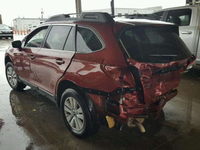 4S4BSBCC5F3353437 - 2015 SUBARU OUTBACK 2. RED photo 3