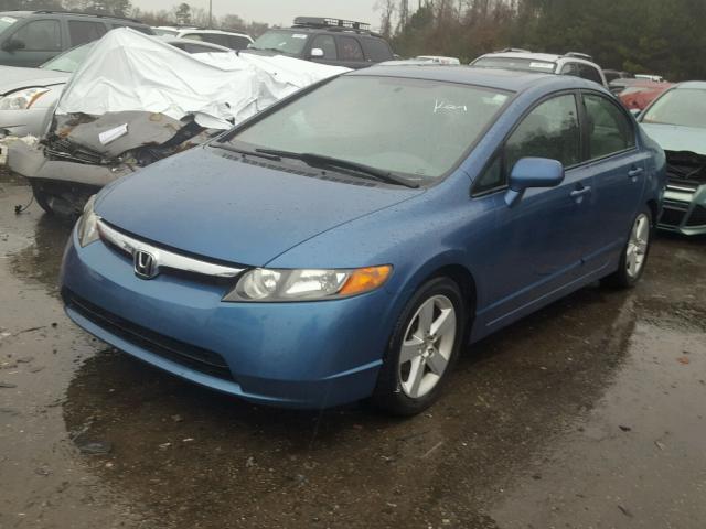 1HGFA16867L014022 - 2007 HONDA CIVIC EX BLUE photo 2