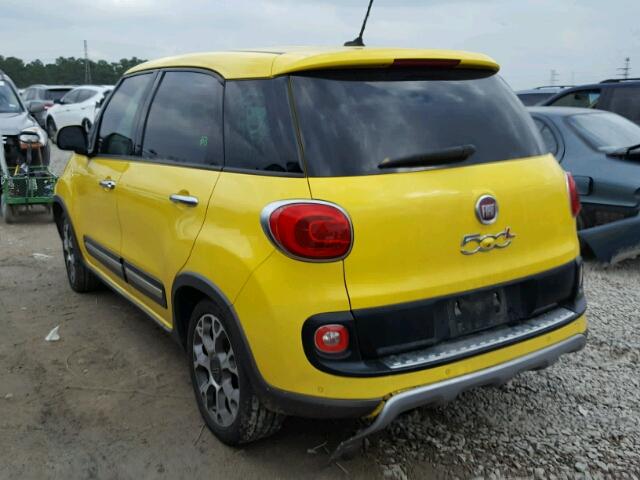 ZFBCFADH3EZ020850 - 2014 FIAT 500L TREKK YELLOW photo 3