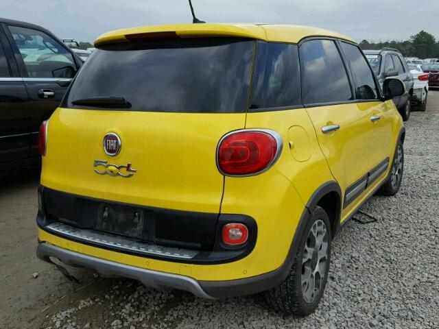 ZFBCFADH3EZ020850 - 2014 FIAT 500L TREKK YELLOW photo 4