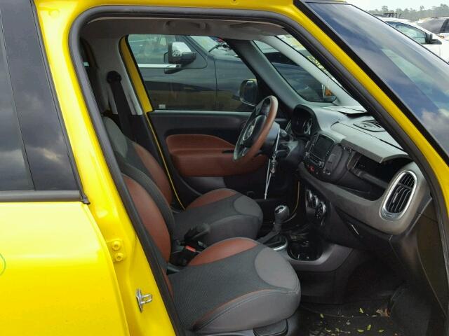 ZFBCFADH3EZ020850 - 2014 FIAT 500L TREKK YELLOW photo 5