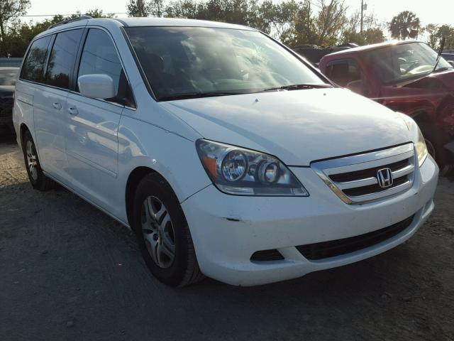 5FNRL38425B021772 - 2005 HONDA ODYSSEY EX WHITE photo 1