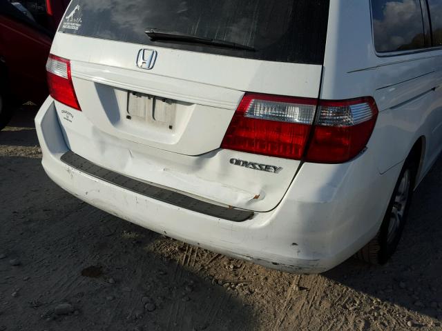 5FNRL38425B021772 - 2005 HONDA ODYSSEY EX WHITE photo 9