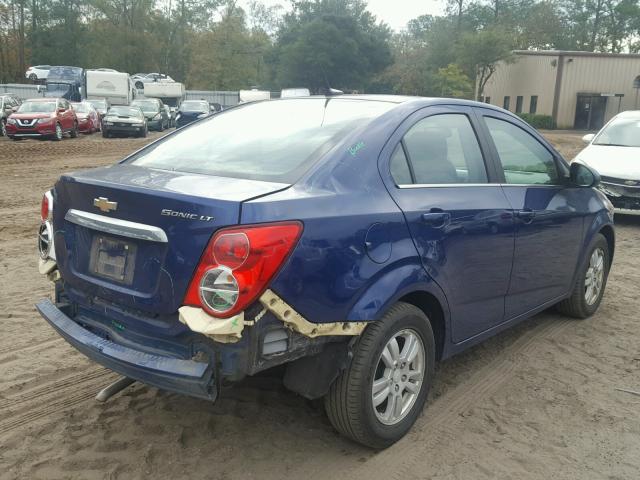 1G1JC5SH1D4137404 - 2013 CHEVROLET SONIC LT 蓝色 照片 4