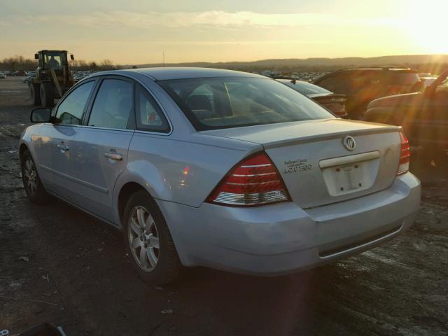 1MEFM40135G609126 - 2005 MERCURY MONTEGO LU SILVER photo 3