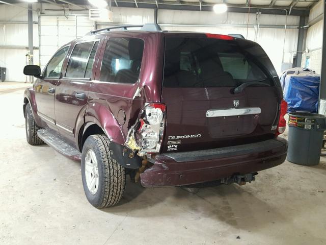 1D4HB58D34F241672 - 2004 DODGE DURANGO LI BURGUNDY photo 3