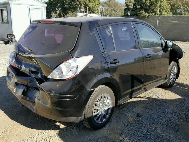 3N1BC13E57L449106 - 2007 NISSAN VERSA S BLACK photo 4