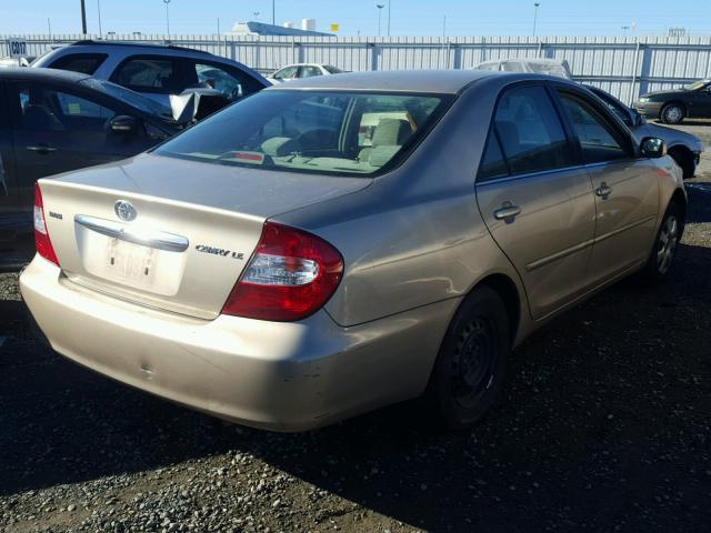 4T1BE32K74U804543 - 2004 TOYOTA CAMRY LE GOLD photo 4