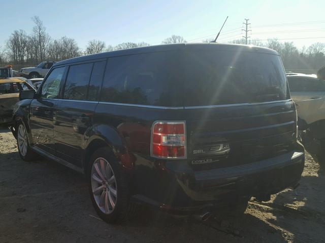 2FMHK6C80DBD08576 - 2013 FORD FLEX SEL BLACK photo 3