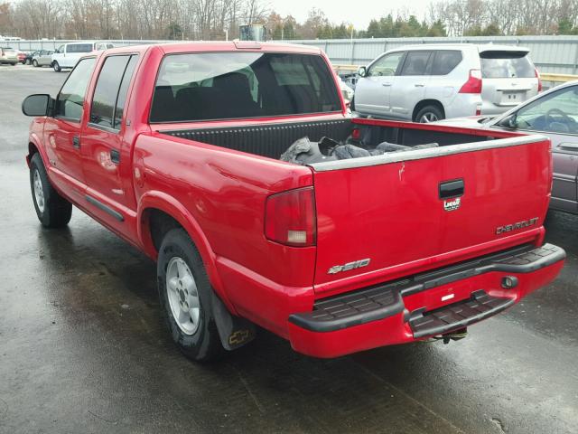 1GCDT13X24K141346 - 2004 CHEVROLET S TRUCK S1 RED photo 3