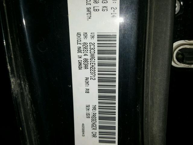 2C3CDXAG1EH223712 - 2014 DODGE CHARGER PO BLACK photo 10