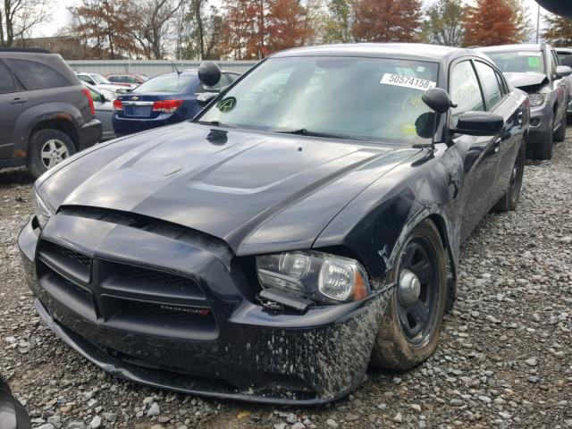 2C3CDXAG1EH223712 - 2014 DODGE CHARGER PO BLACK photo 2