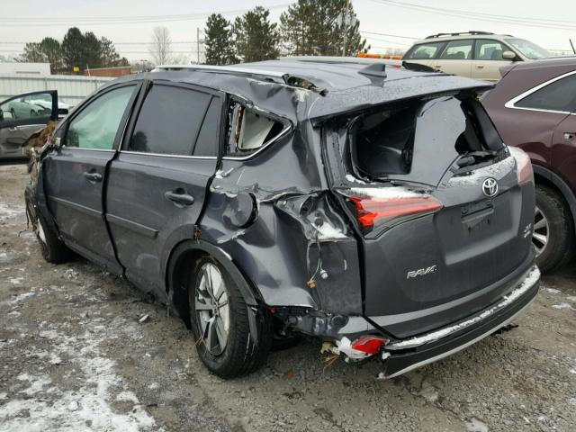 2T3RFREV2GW448129 - 2016 TOYOTA RAV4 XLE GRAY photo 3