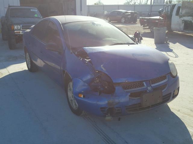 1B3ES56C55D144174 - 2005 DODGE NEON SXT BLUE photo 1