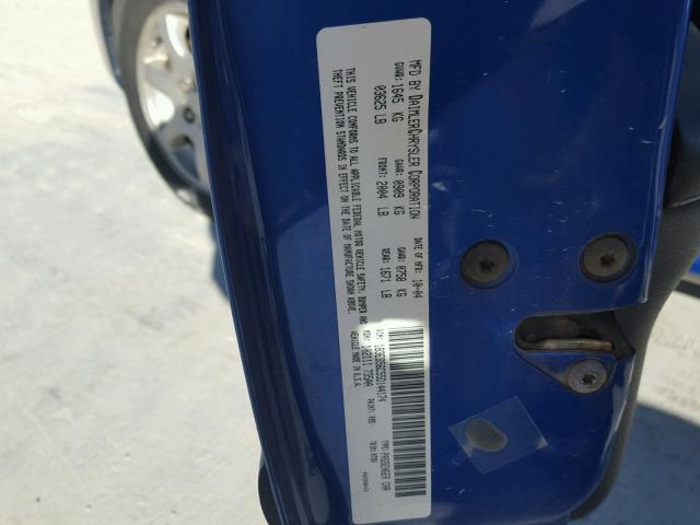 1B3ES56C55D144174 - 2005 DODGE NEON SXT BLUE photo 10