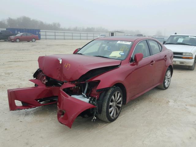 JTHCK262485021975 - 2008 LEXUS IS 250 RED photo 2