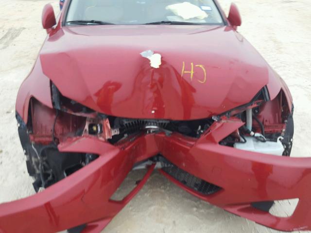 JTHCK262485021975 - 2008 LEXUS IS 250 RED photo 7